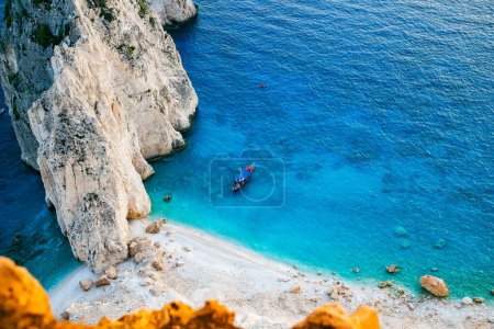 Photo for Viewpoint of Keri and the famous Mizithres rocks with turquoise sea at Zakynthos island  Greece - Royalty Free Image