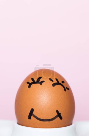 Photo for Easter egg with happy face - Royalty Free Image
