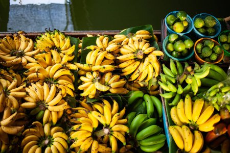 Photo for Fresh produce on sale on floating market in Thainland - Royalty Free Image