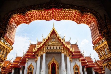 Foto de Wat Benchamabopit, el templo de mármol, Bangkok, Tailandia - Imagen libre de derechos