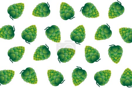 Ilustración de Patrón de ilustración de alcachofa con color sobre fondo blanco. - Imagen libre de derechos