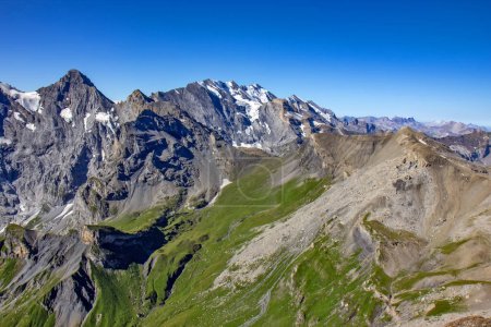 Photo for View on the Jungfrau Swiss Alps and glacier from Schlithorn mountain - Royalty Free Image