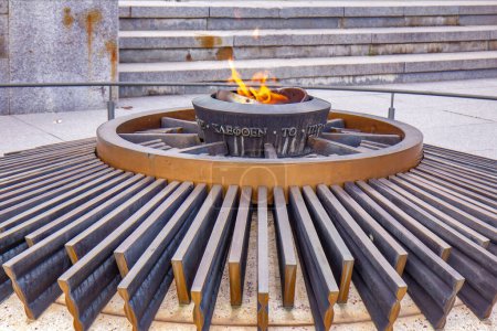 Téléchargez les photos : Incendie olympique au Musée Olympique de Lausanne, Suisse - en image libre de droit