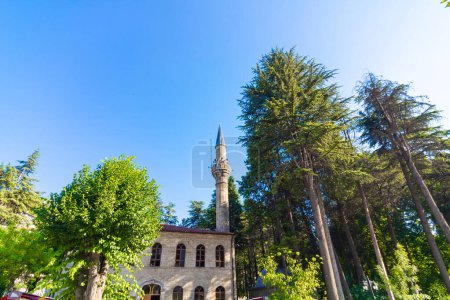 Gazi Suleyman Pasa Mosque in Goynuk district of Bolu. Domestic travel in Turkiye concept photo.