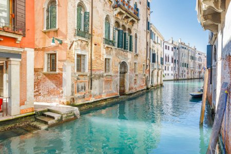 Photo for Canal with historic buildings in Venice, Italy, Europe. - Royalty Free Image