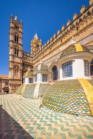 Photo for Palermo Cathedral, a major landmark and tourist attraction in capital of Sicily, Italy, Europe. - Royalty Free Image