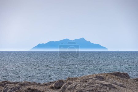 Photo for The Aegadian Islands in the Mediterranean Sea. View from Marsala town off the west coast of Sicily, Italy, Europe. - Royalty Free Image