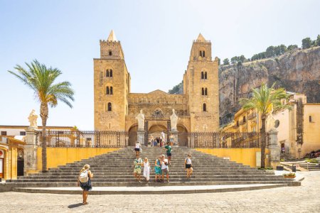 Photo for CEFALU, ITALY - JULY 16, 2023: Duomo di Cefalu - Cathedral in centre of city. - Royalty Free Image