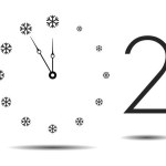 New Year 2024, Wall clock vector illustration