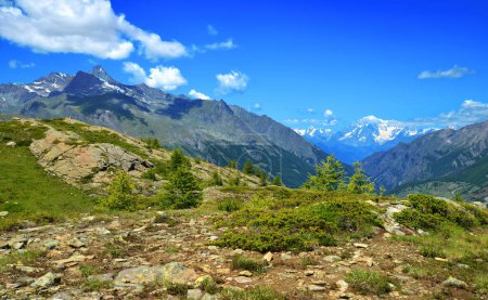 Foto de Parque Nacional Gran Paradiso. Valle de Aosta, Italia. Hermoso paisaje de montaña en día soleado. - Imagen libre de derechos
