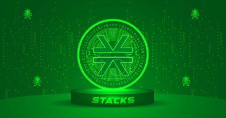 Stacks (STX) Metaverse Kryptowährungskonzept Vektor Illustration Banner