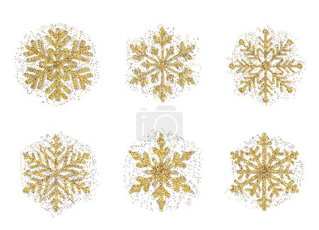 Illustration for Decorative snowflake collection vector illustration - Royalty Free Image