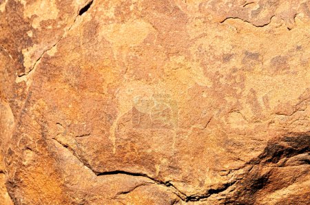 Foto de Detalle de las pinturas rupestres prehistóricas del pueblo de San en Namibia occidental, cerca de Twyfelfontein
. - Imagen libre de derechos