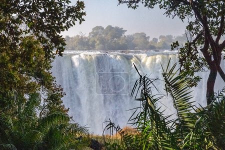 Foto de Closeup of the Victoria falls, on the Zimbabwe Zambia Border. - Imagen libre de derechos