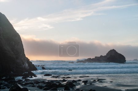 Photo for Late afternoon at Pfeiffer beach, california, as the sun is setting. - Royalty Free Image