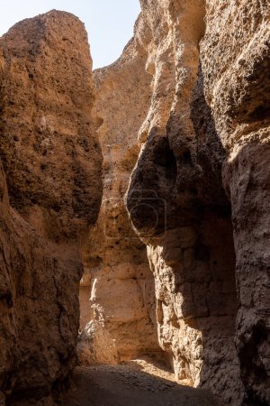Foto de Impresión del interior del cañón del sesriem en el sossusvlei namibio. - Imagen libre de derechos
