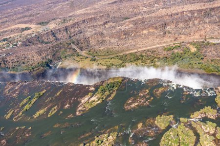 Photo for Aerial shot of the Victoria Falls on the Zimbawe Zambia Border. - Royalty Free Image
