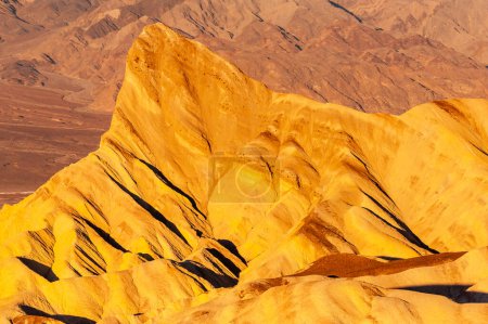 Photo for An early morning sunrise at Zabriskie Point, Death Valley, in late December. - Royalty Free Image