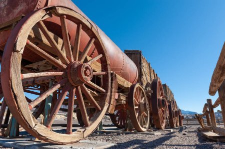 Photo for The Harmony Borax are ancient remnants of old mining efforts in Death Valley, California. - Royalty Free Image