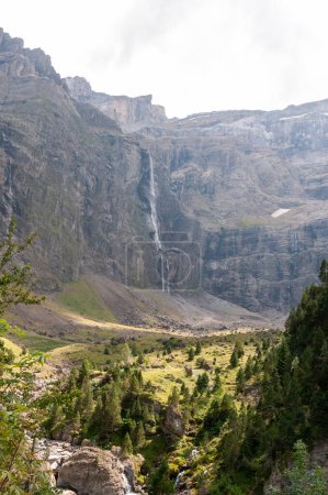 Exterior of the famous Gavarnie falls in the southern french Pyrenees.