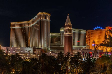 Photo for Las Vegas, Nevada. August 4, 2017. Busy Nightlife Activities near the Venetian in Las vegas. - Royalty Free Image