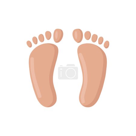 Téléchargez les illustrations : Icône des pieds clipart avatar logotype isolé vecteur illustration - en licence libre de droit