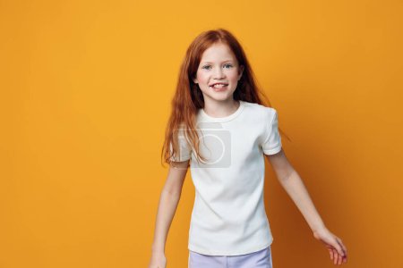 Photo for Woman joy portrait young girl childhood cute person fun children fashion beauty female smile happy little hair small background - Royalty Free Image