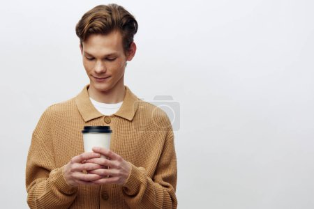 Photo for Connected Conversations: Young Men Embracing Technology and Communication - Royalty Free Image