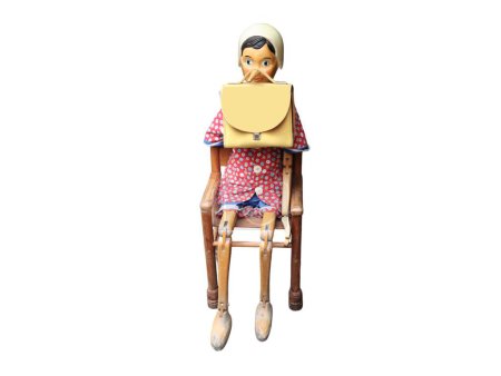 Téléchargez les photos : Marionnette Pinocchio avec sac d'école - en image libre de droit