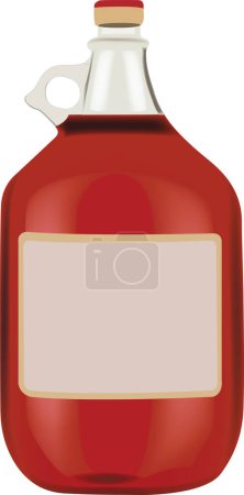 Illustration for Five-liter red wine bottle - Royalty Free Image