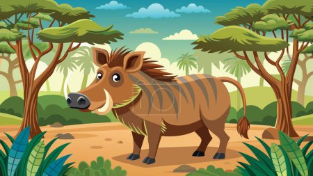 Warthog africano en su entorno natural-