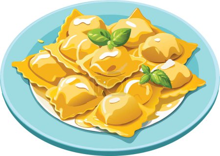 plate of pumpkin tortelli with cheese-