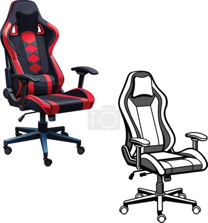 Red and black armchair for gaming