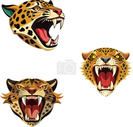 Close-up of leopard roar -