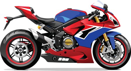 Ilustración de Colorida competencia motocicleta-T - Imagen libre de derechos