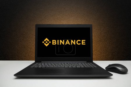 Photo for Laptop computer displaying logo of Binance. Cryptocurrency exchange that provides a platform for trading various cryptocurrencies. Moscow, Russia - February 26, 2023. - Royalty Free Image
