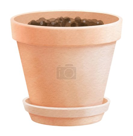 Photo for Plant pot watercolor style - Royalty Free Image