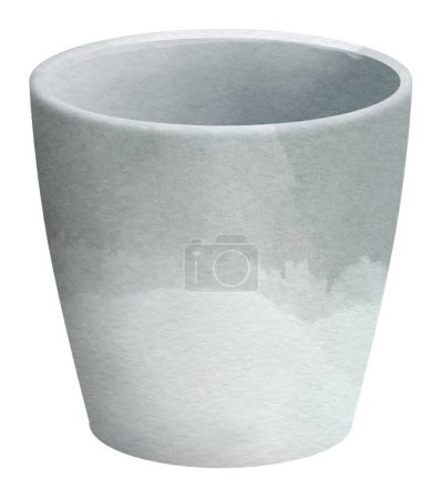 Photo for Plant pot watercolor style - Royalty Free Image