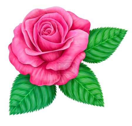 Photo for Rose flower watercolor style - Royalty Free Image