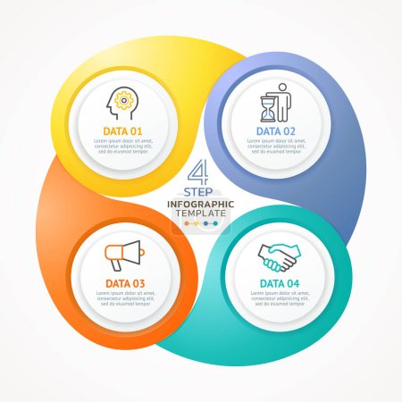 Illustration for Infographic circle template background - Royalty Free Image