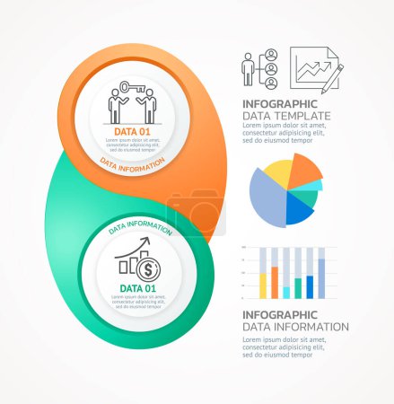 Illustration for Infographic circle template background - Royalty Free Image