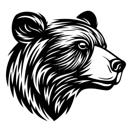Illustration for Bear head symbol illustration - Royalty Free Image
