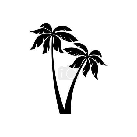 Téléchargez les illustrations : Illustration vectorielle simple palmier - en licence libre de droit