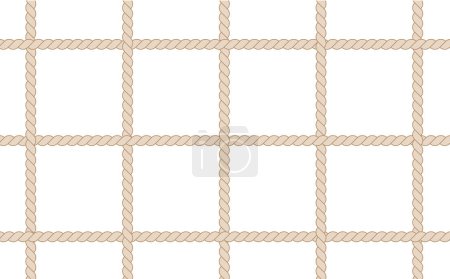Illustration for Background and Texture, Rope Marine Net or Rope Knot Pattern Background with Copy Space for Text Decoration. - Royalty Free Image