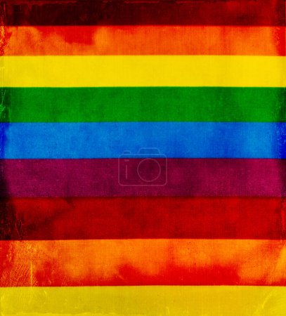 Photo for Pride flag -LGBTQ+ 2SLGBTQ+ communities worn out - Royalty Free Image