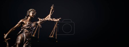 Photo for Themis statue, symbol of law and justice, image with copy space - Royalty Free Image