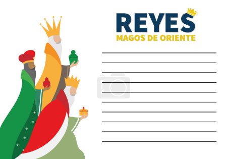 Photo for Letter to the Three Wise Men from the East. Template written in Spanish - Royalty Free Image