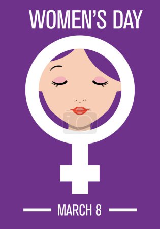 Photo for Happy womens day concept design with female symbol - Royalty Free Image