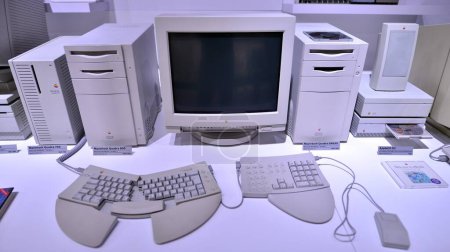Photo for Warsaw, Poland. 10 February 2023. Inside the Apple Museum. Macintosh Quadra 800 computer. - Royalty Free Image