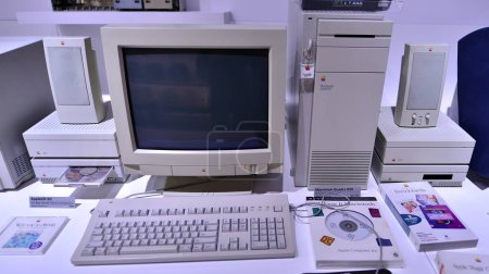 Photo for Warsaw, Poland. 10 February 2023. Inside the Apple Museum. Macintosh Quadra 950 computer. - Royalty Free Image